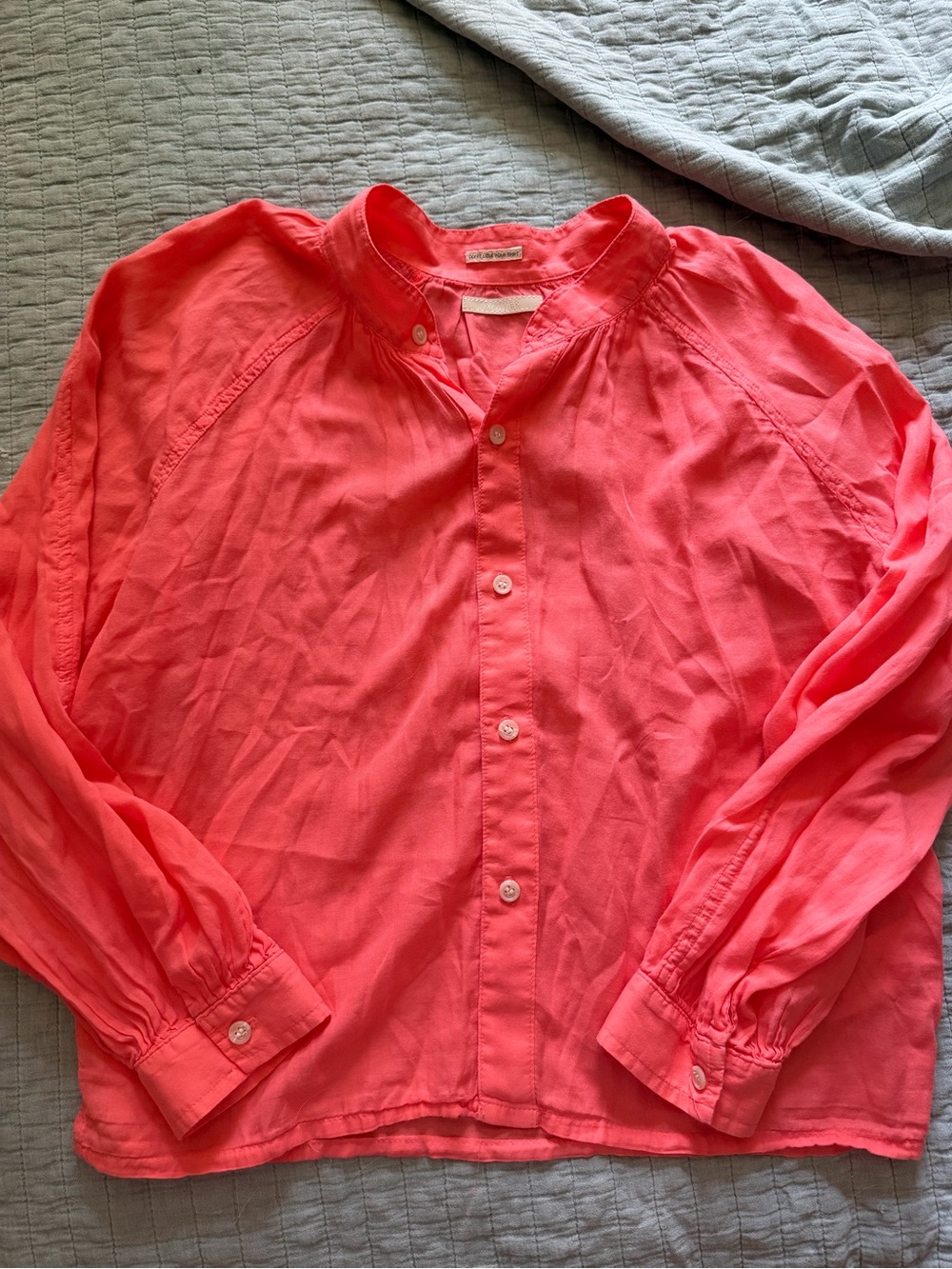 MOTHER Linen Blouse